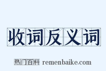 收词反义词是什么意思的图片